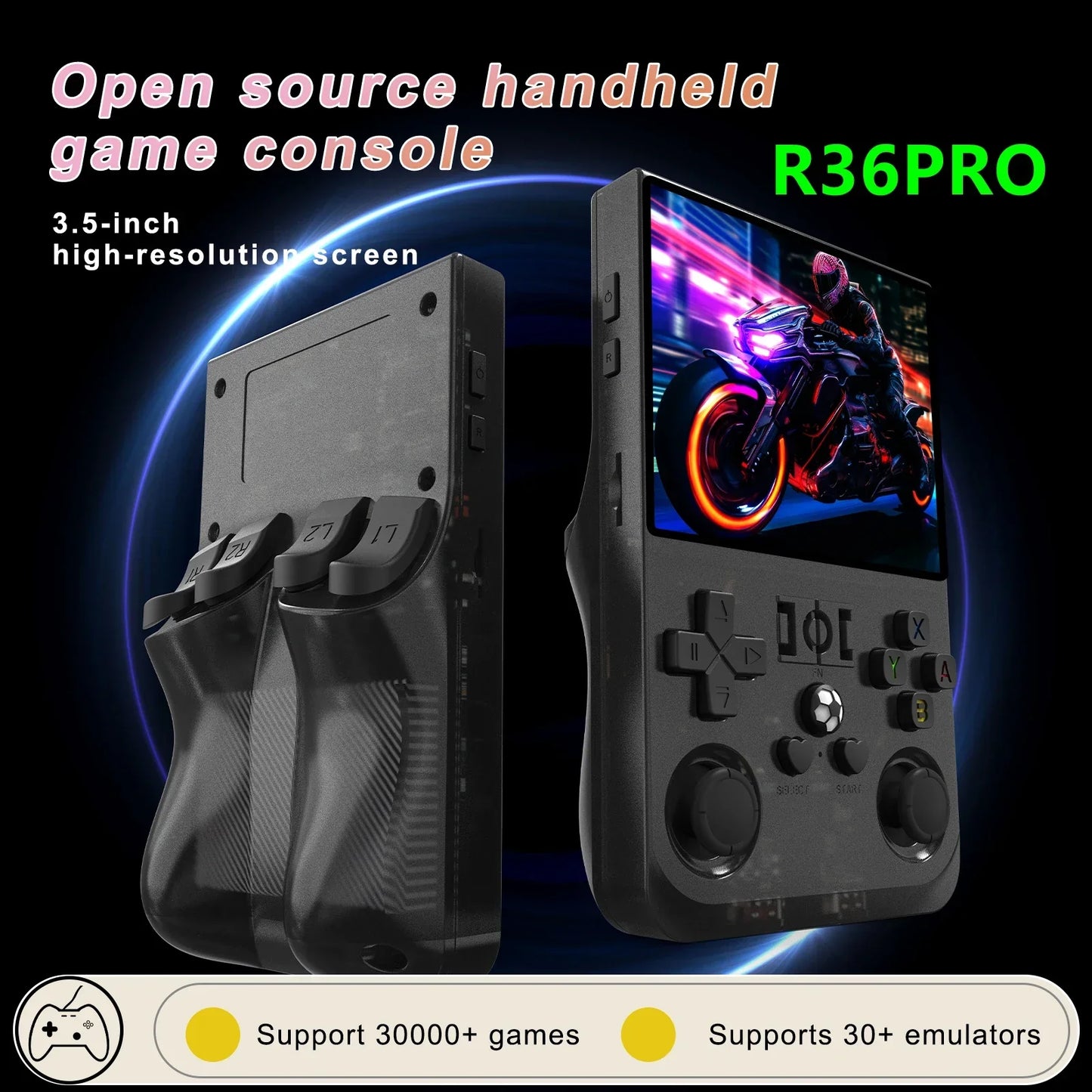 R36PRO retro handhållen videospelkonsol