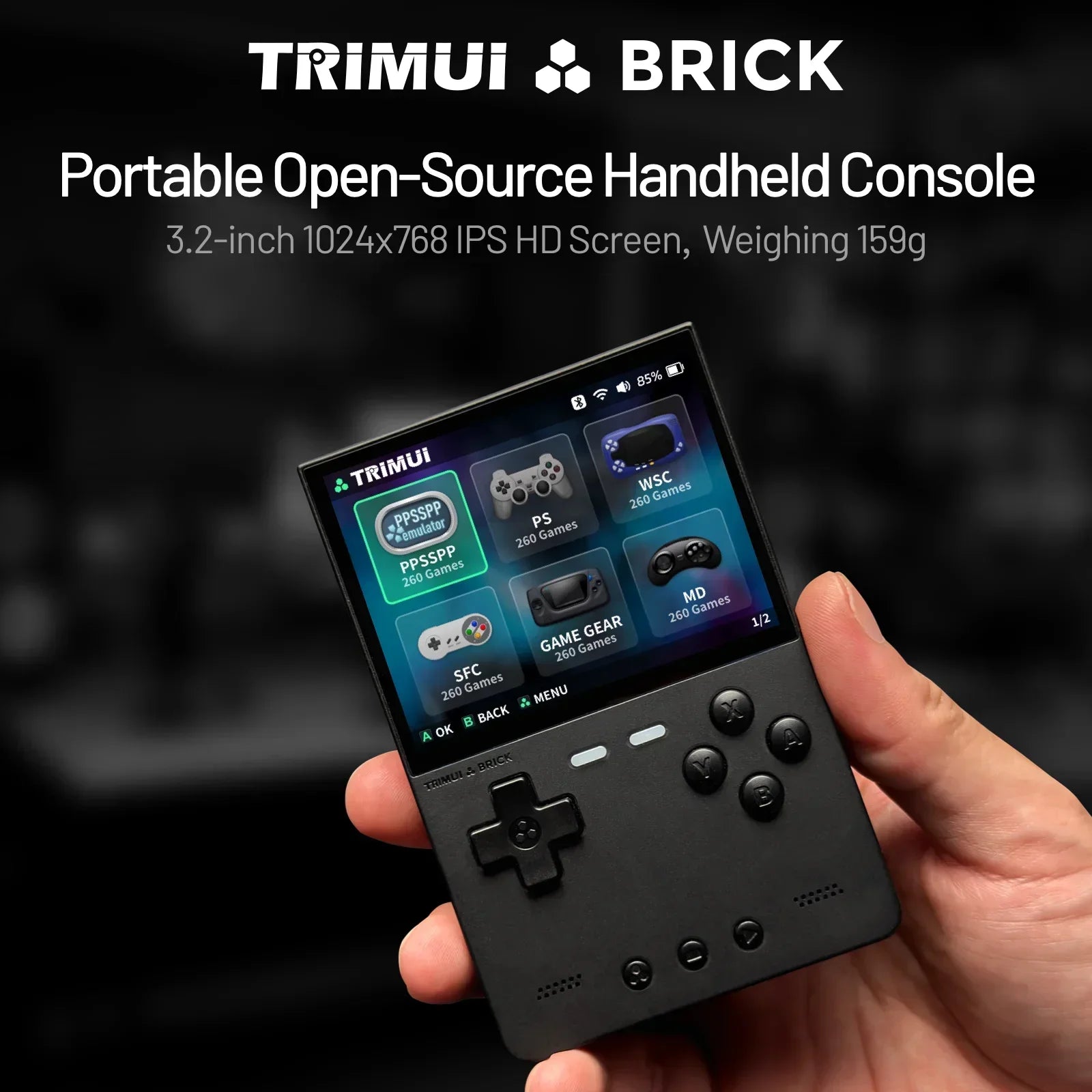 TRIMUI Brick Retro Handheld Console - Detail