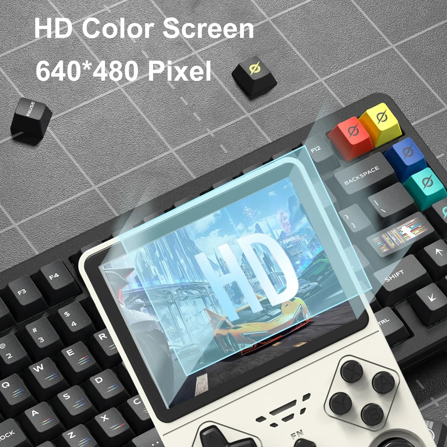 ANS15 Retro Handheld Game Console - Side View