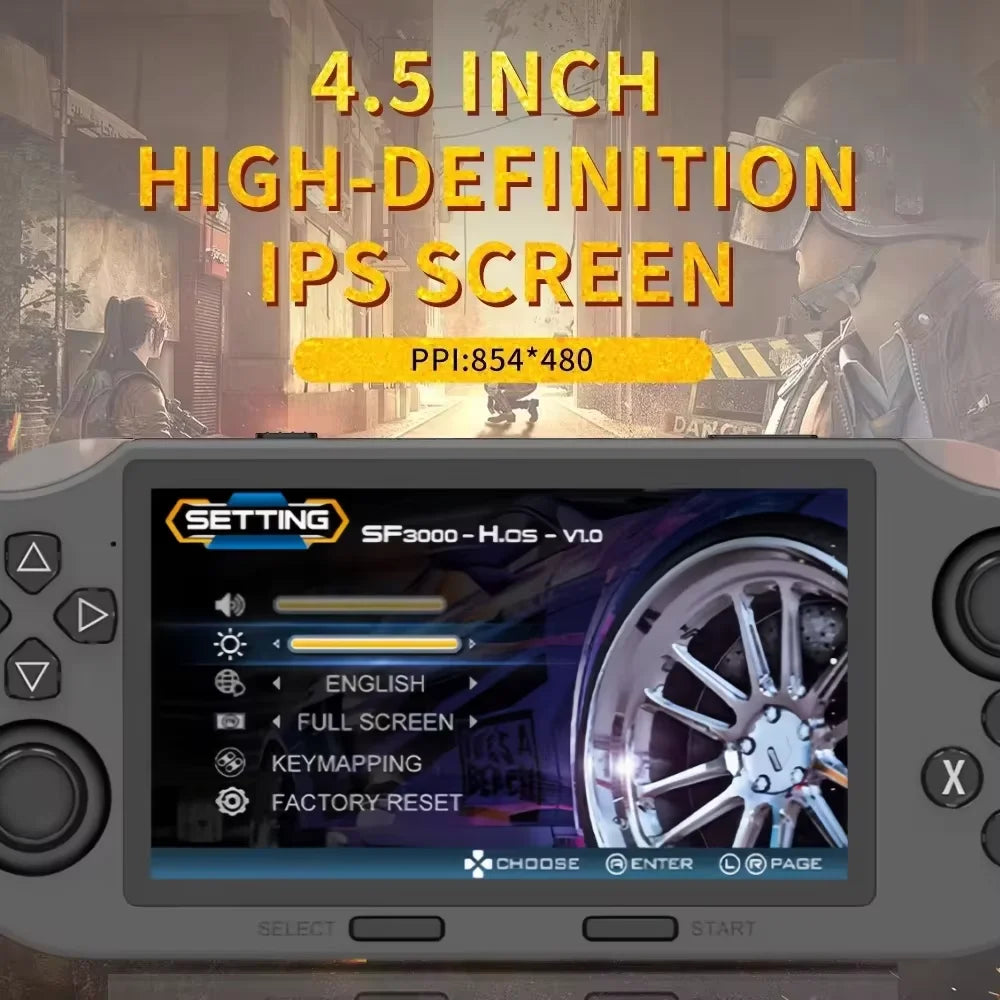 SF3000 Handheld Retro Game Console - Side View