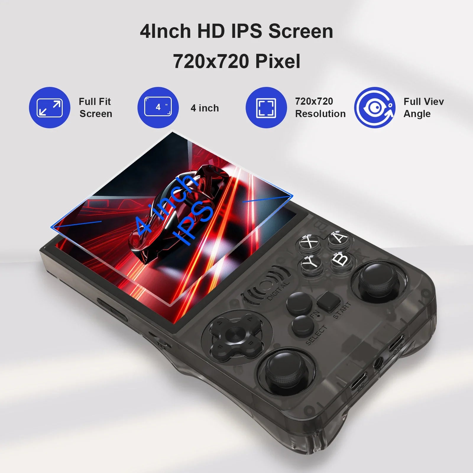 ANS13 Retro Handheld Game Console - Side View