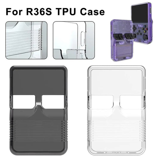 R36S TPU case transparent protective cover for handheld console