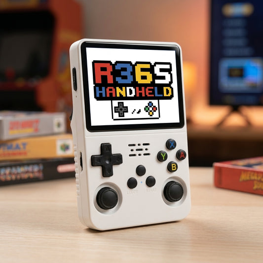 R36S Retro Bärbar Spelkonsol